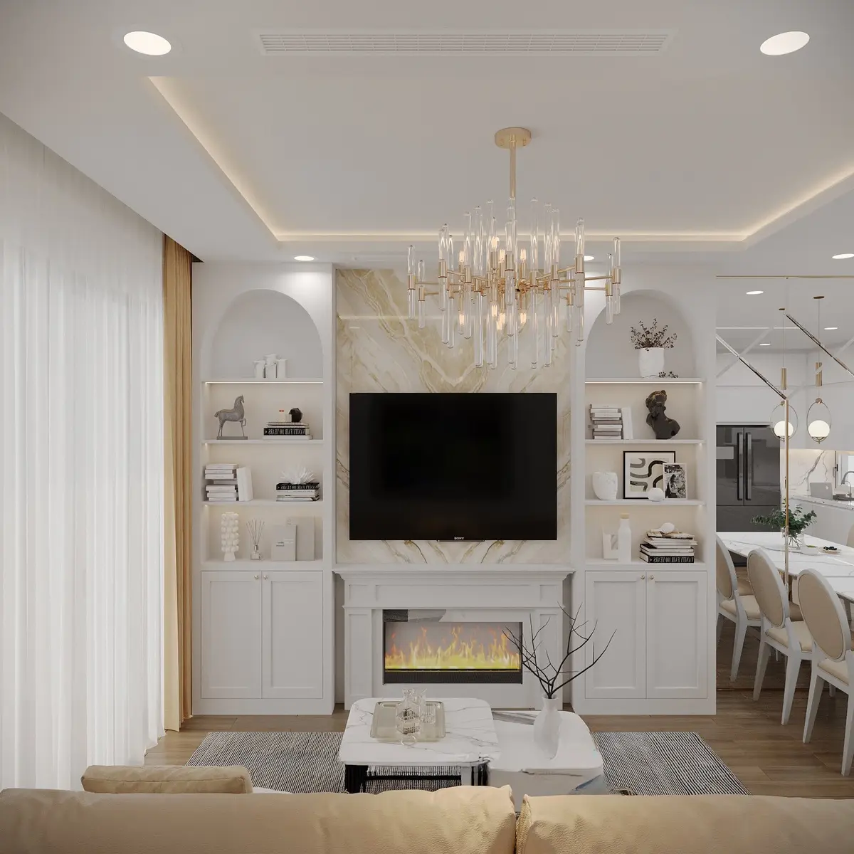 Thi Công Nội Thất Căn Hộ 1 Phòng Ngủ Vinhomes Ocean Park – 50m² “Nhỏ Mà Không Nhạt”